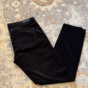 AG Black Velvet Coated Jeggings